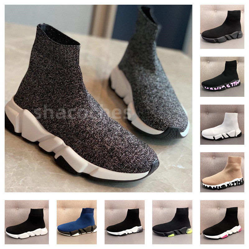 

TO quality Designer socks Casual shoes Platform mens shiny knit speed 2.0 trainer runner sneaker sock shoe master embossed womens Sneakers BBspeeds booties paris, I need look other product