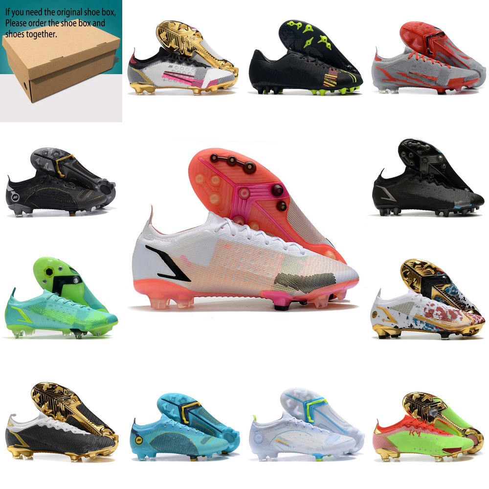 

Top Quality Soccer Shoes Ronaldo CR7 Mercurial Vapores 14 XIV Elite SG Pro Anti Clog Cleats Outdoor Superfly 8 VIII CR110 Neymar ACC, With original box