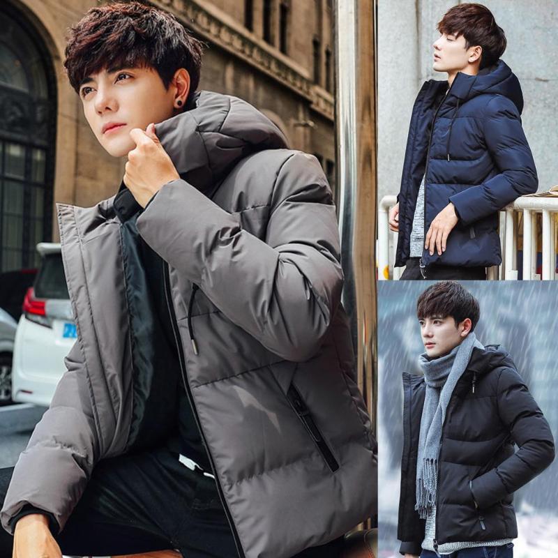 Men's Down & Parkas Terrific Men Coat Thicken Winter Hat Long Sleeve Thermal JacketMen's Men'sMen's
