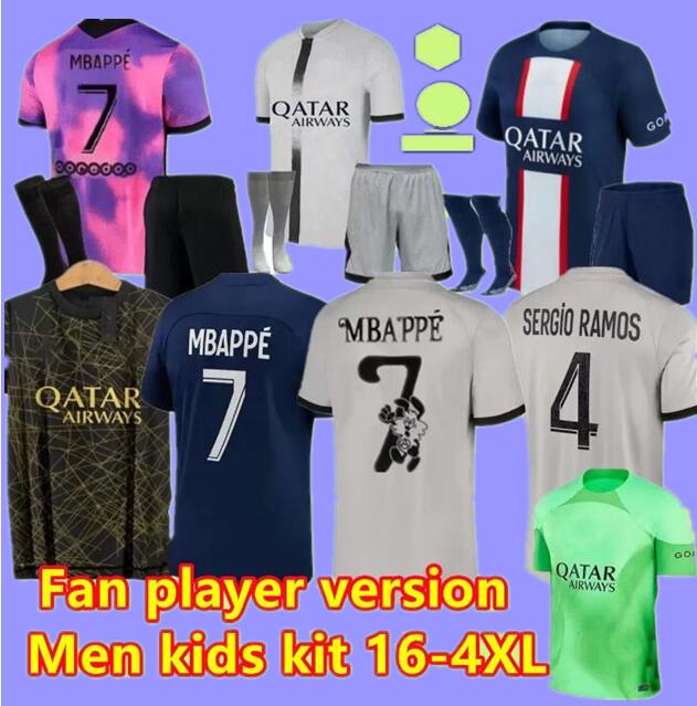 

PLAYER 30 10 MBAPPE 7 HAKIMI SERGIO RAMOS WIJNALDUM psGS soccer jersey 21 22 23 Maillots football shirt 2022 2023 men kids kit sets uniform enfants, Kids away 2023