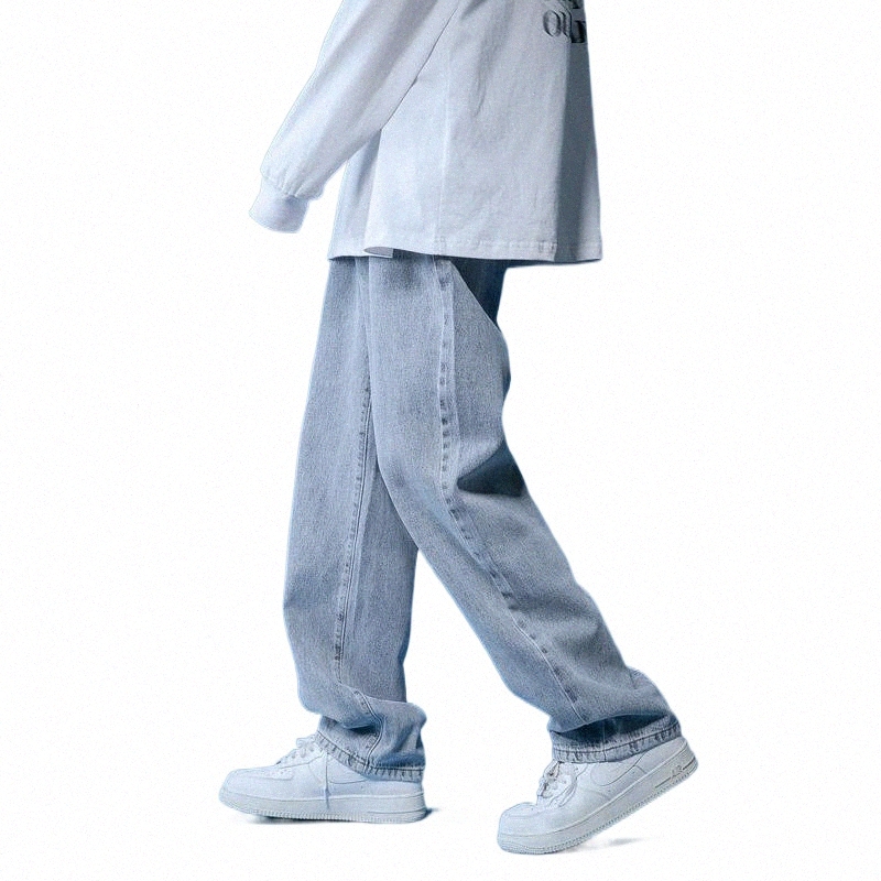 Jeans masculins mode l￢che 2022 Pantalon de jambe large d￩contract￩e Streetwear Streetwear Hip Hop Pantalons 5 Colours X1TG #