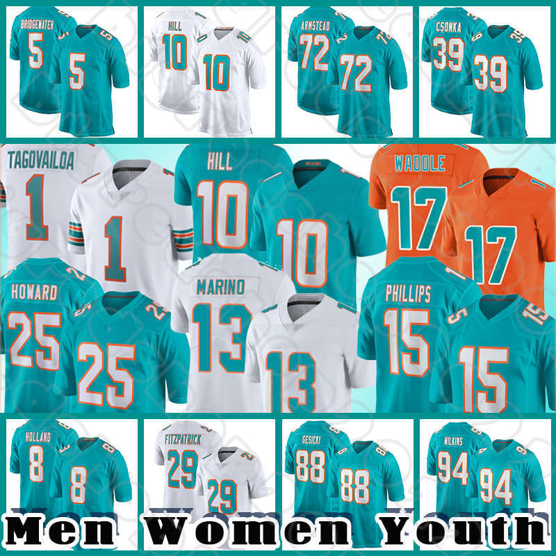 

10 Tyreek Hill Jersey 17 Jaylen Waddle 1 Tua Tagovailoa Jayle Football Jerseys Xavien Howard Jaelan Phillips Dan Marino Jevon Holland Mike Gesicki Teddy Bridgewater, Men {s-xxxl}