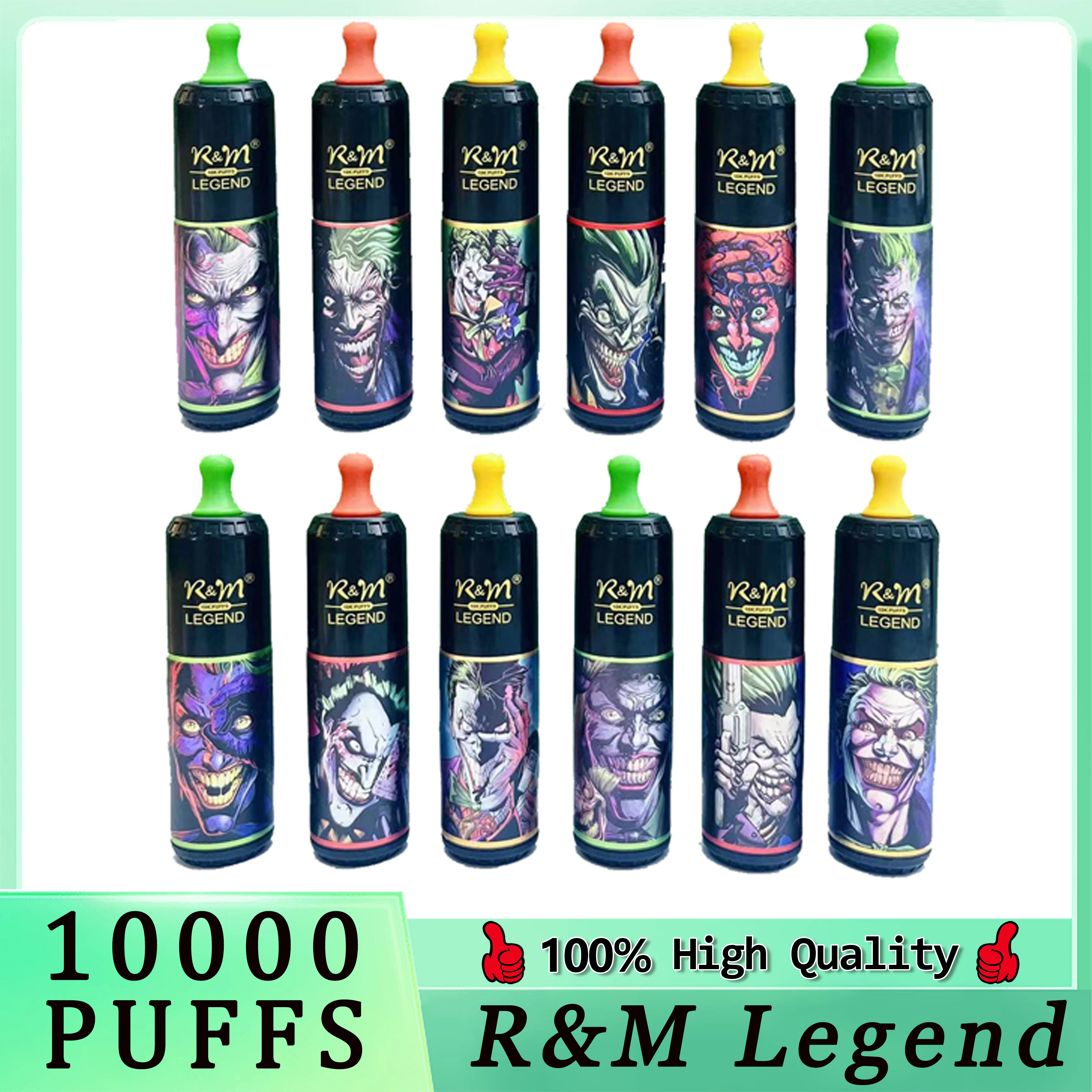 

Original E cigarette R&M Legend 10K Puffs Disposable Vape Pen 20ml Prefilled 0% 2% 3% 5% 650Mah Rechargeable Battey Airflow Control 20 Flavors