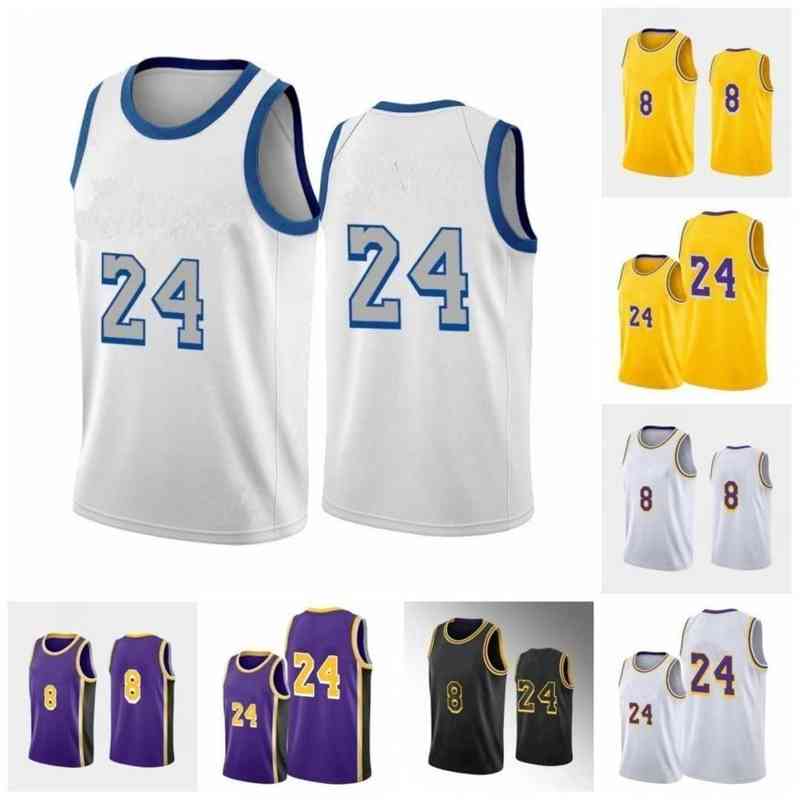

2021 City New 8 Jersey 24 Mens Basketball Black Mamba Shirt Basketball Jerseys Drop Shipping, As