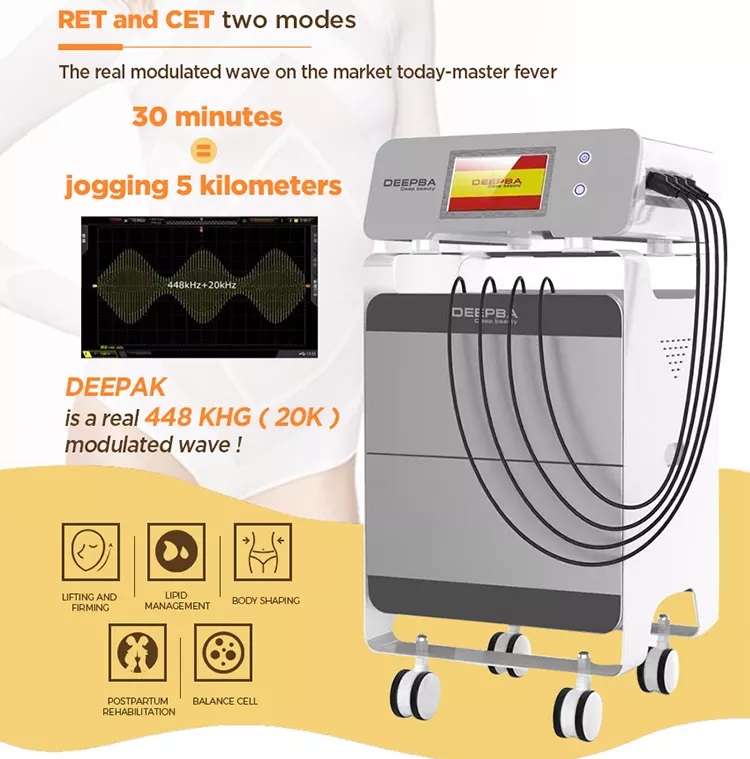 Ret Cet Roller Body Contouring Machine Tripolor Radio Frequency Rotation RF Smart Tecar Slimming Diathermy Physiotherapy Equipment For Pain Relie-image-791250643