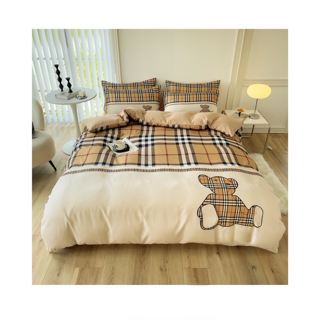 

4PCS Luxury Design Bedding Sets Elegance Colors Soft Bed Sheet Comfort Quilt Cover with Embroidered, White