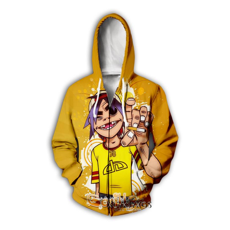 

Men's Hoodies & Sweatshirts Phechion Men/Women's Gorillaz 3D Print Casual Zipper Coat Hip Hop Tops Sports Zip Hoodeds B45Men's, 12