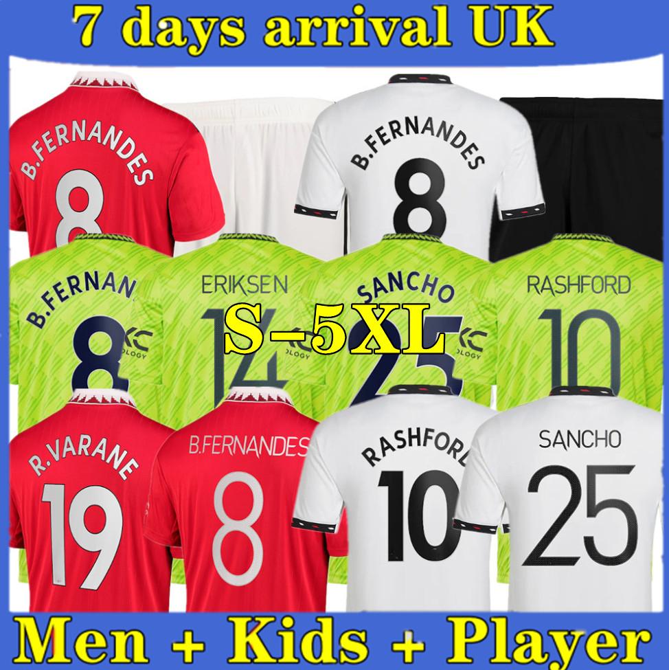 

Breathable RASHFORD soccer jersey player version SANCHO SHAW POGBA 2022 2023 fans MANS UTD MARTIAL B. FERNANDES MANCHESTERS football shirt men kids kit uniforms, 22/23 home+epl