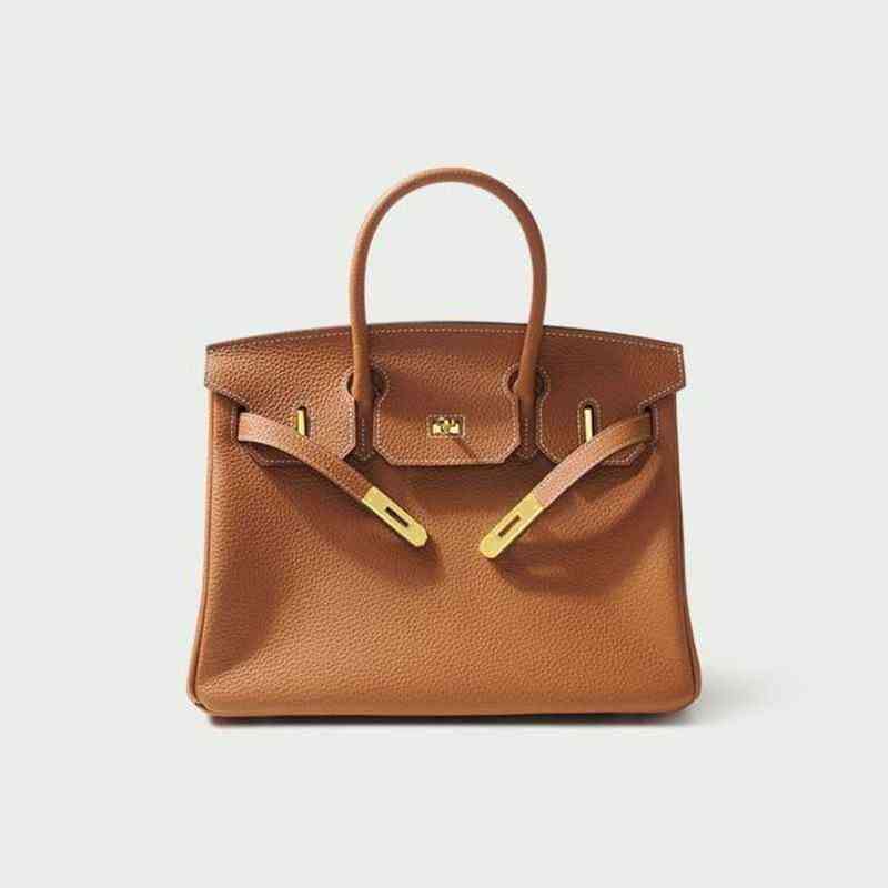 

Designer Birkins Handbags Herme Bags 2022 New Aima Litchi Pattern Platinum Bao S, Sky blue