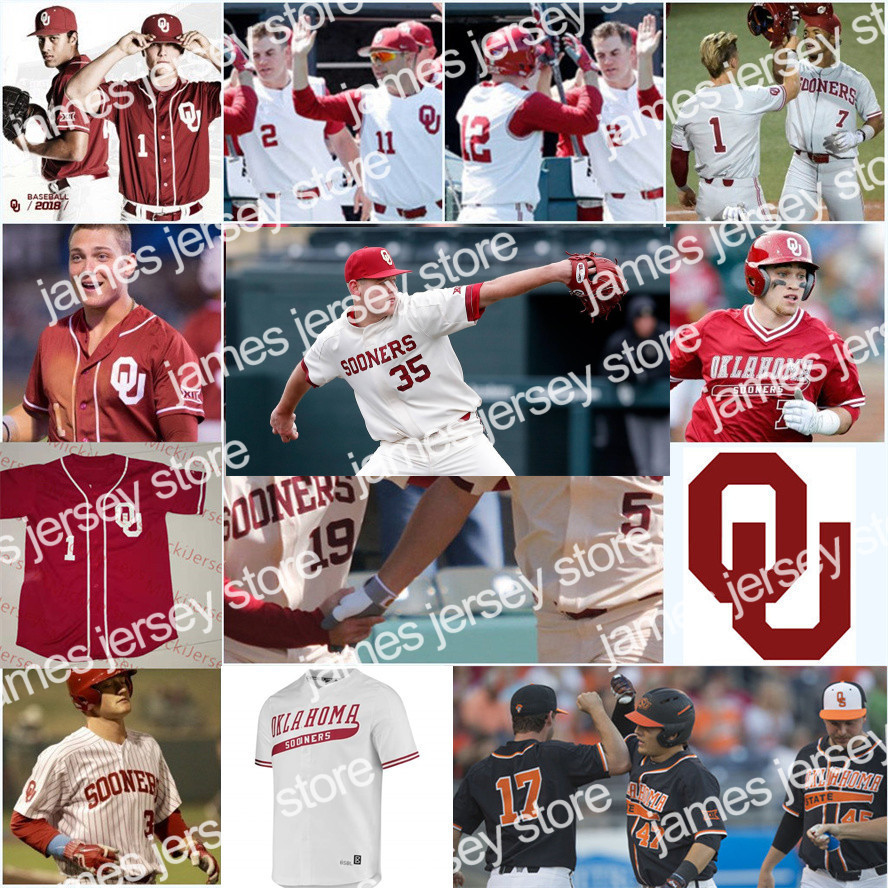 

2022 2022 NCAA Oklahoma Sooners College Baseball Jersey 15 Wyatt Olds 27 Braden Carmichael 54 Jake Bennett 43 Jason Ruffcorn 42 Carson Carter 32, Black