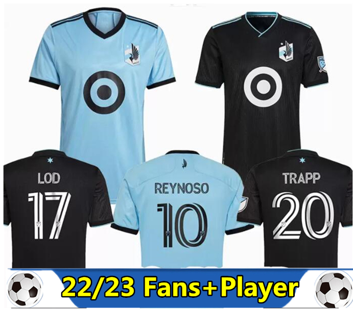 

Player version MLS 2022 2023 FC Minnesota United Soccer Jersey GREGUS REYNOSO DOTSON METANIRE AMARILLA OPARA Football Shirts adult mens United uniform 666, Black
