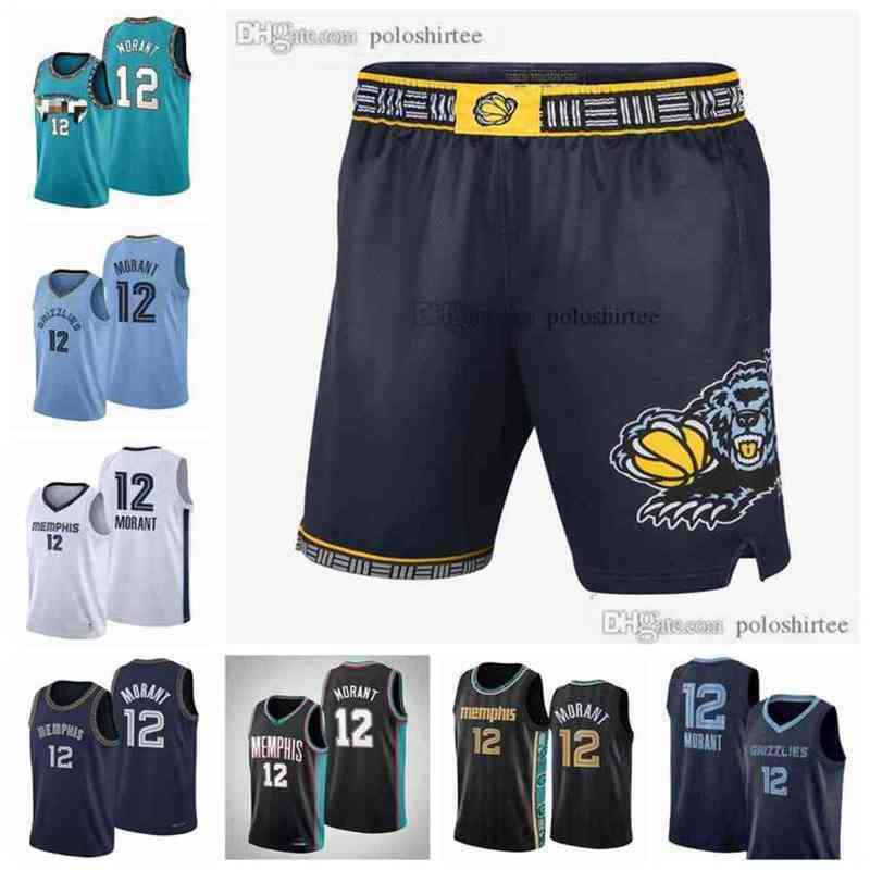 2022 75th Mens Ja Morant Basketball Jerseys Shorts Sweatpants Memphis's Grizzlies's Jersey