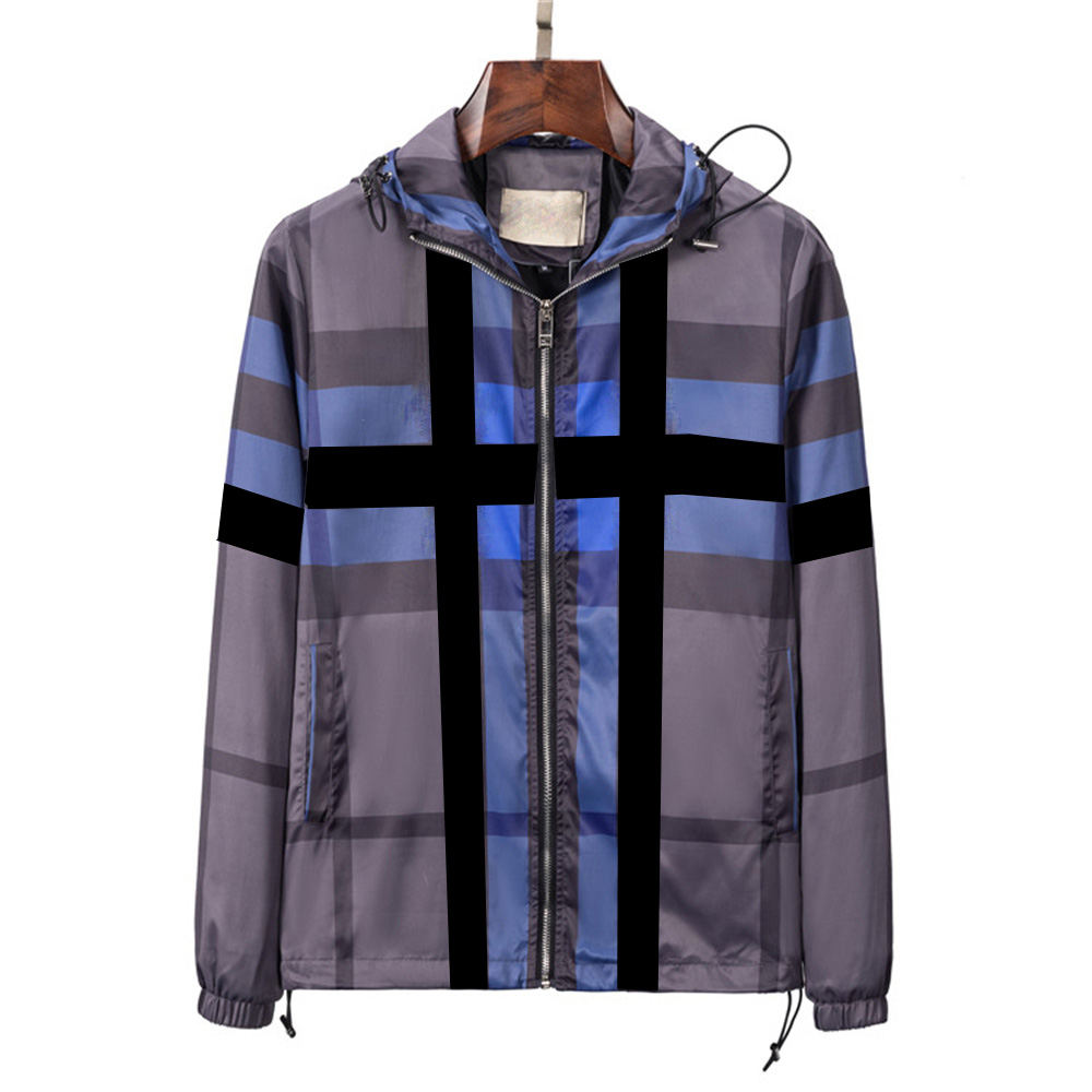 

Men's jacket hooded fall winter style and women's trench coat long sleeve fashion zipper word brand plaid print designer a variety of style wind overcoat large size 3XL