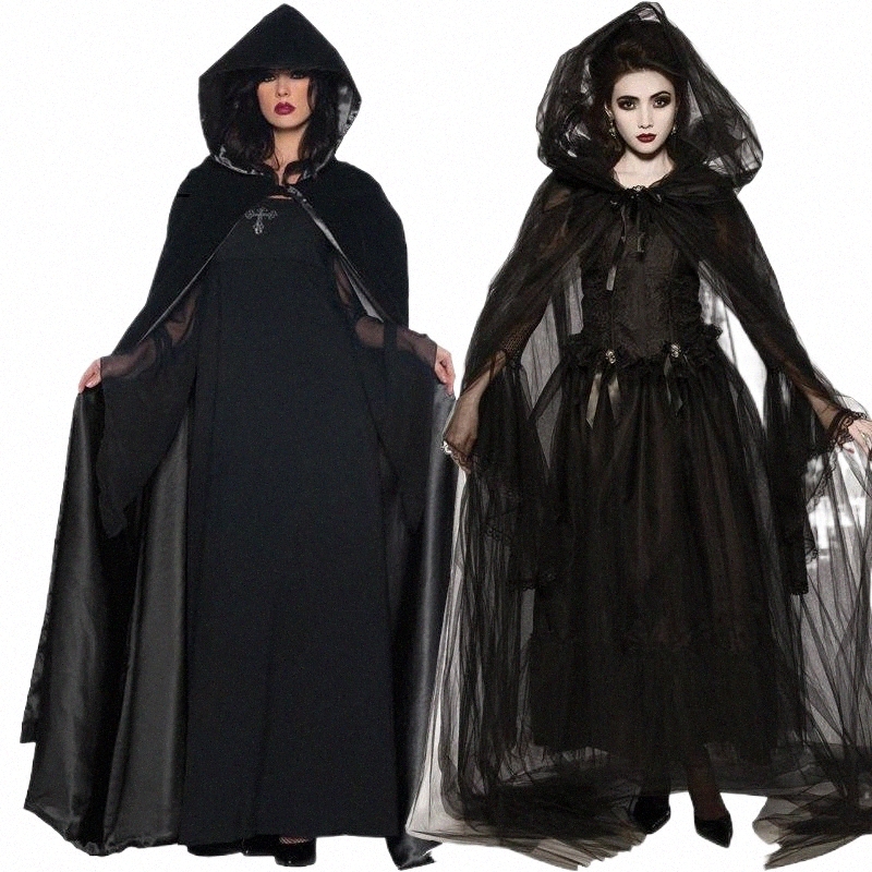 

theme Costume Halloween Women Death Hell Witch Devil Vampire Uniform Black Long Dress Party Cosplay Day Of The Dead Opera VDB1061Theme s19Q#, Cloak-dress-sleeve