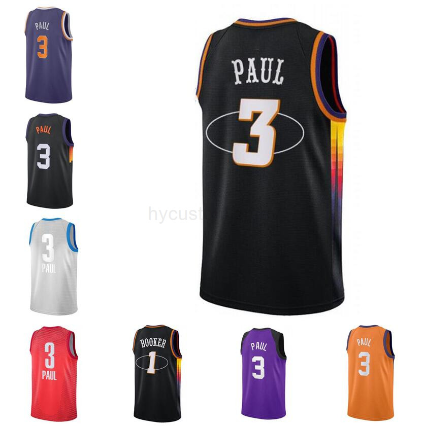 Jerseys Chris Basketball Paul 3 Devin Booker jersey 202122 city jersey Men Youth SXXL