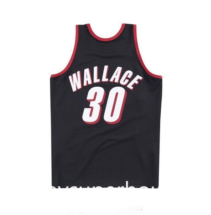 

2021 Men youth basketball PortlandCity Team 30 Rasheed Wallace 11 Sabonis 33 Pippen Mitchell & Ness 1999-00 Hardwoods Classics retro Jersey