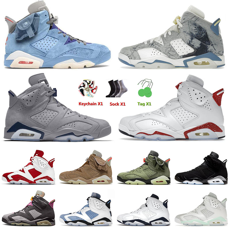 2022 New Arrival Mens Basketball Shoes Og Jumpman 6 6s VI Washed Denim University Blue Singles Day Triple Black Gold Hoops Trainers Sneakers 36-4