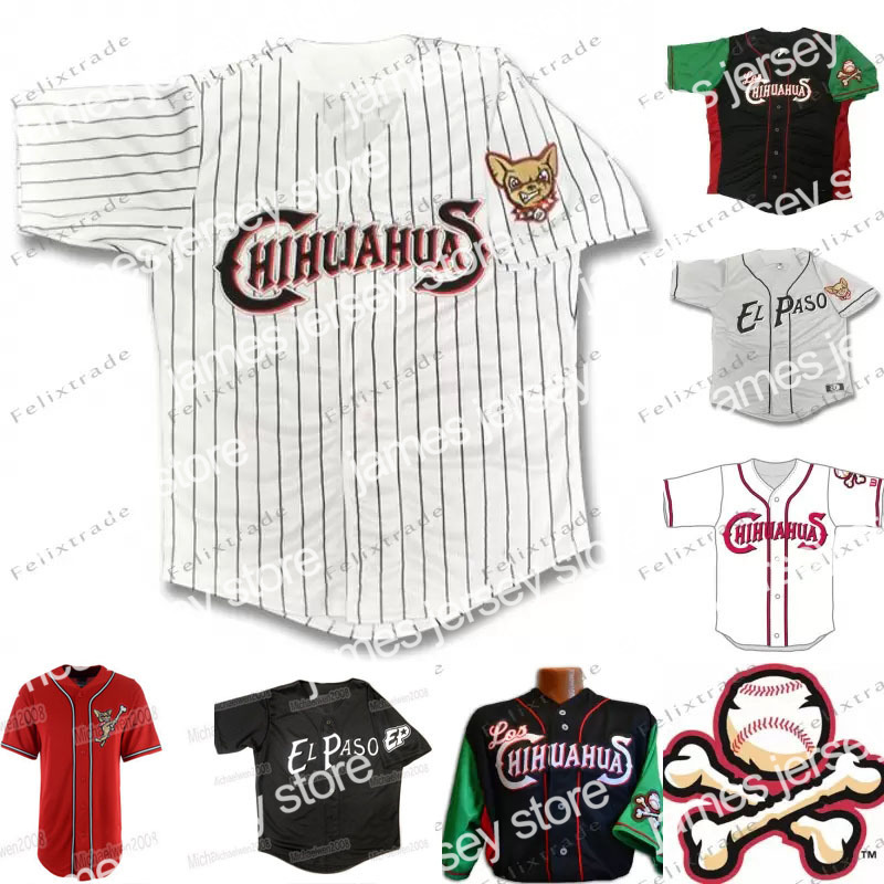 

2022 Men El Paso Chihuahuas Jersey Home Road Baseball Jerseys Custom 100% Embroidery White Grey Shirts Stitched