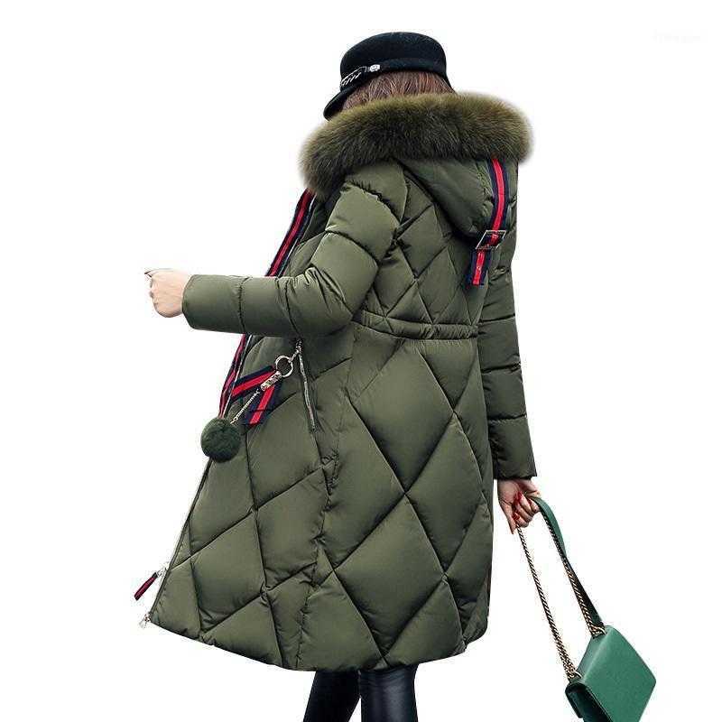 Women's Down & Parkas Winter Women Hooded Coat Ladies Fur Collar Thicken Warm Long Jacket coats Female Plus Size 5XL Outerwear Parka