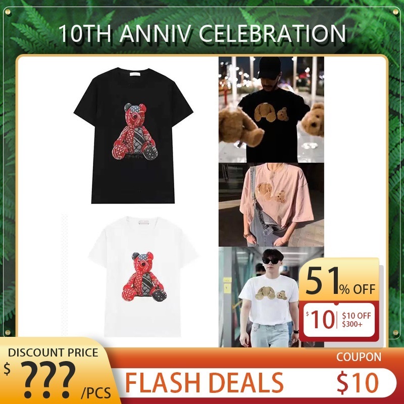 

S-XXL Mens T Shirts Designer For Men Women tShirts Fashion tshirt With Bear Printing Summer, Customize