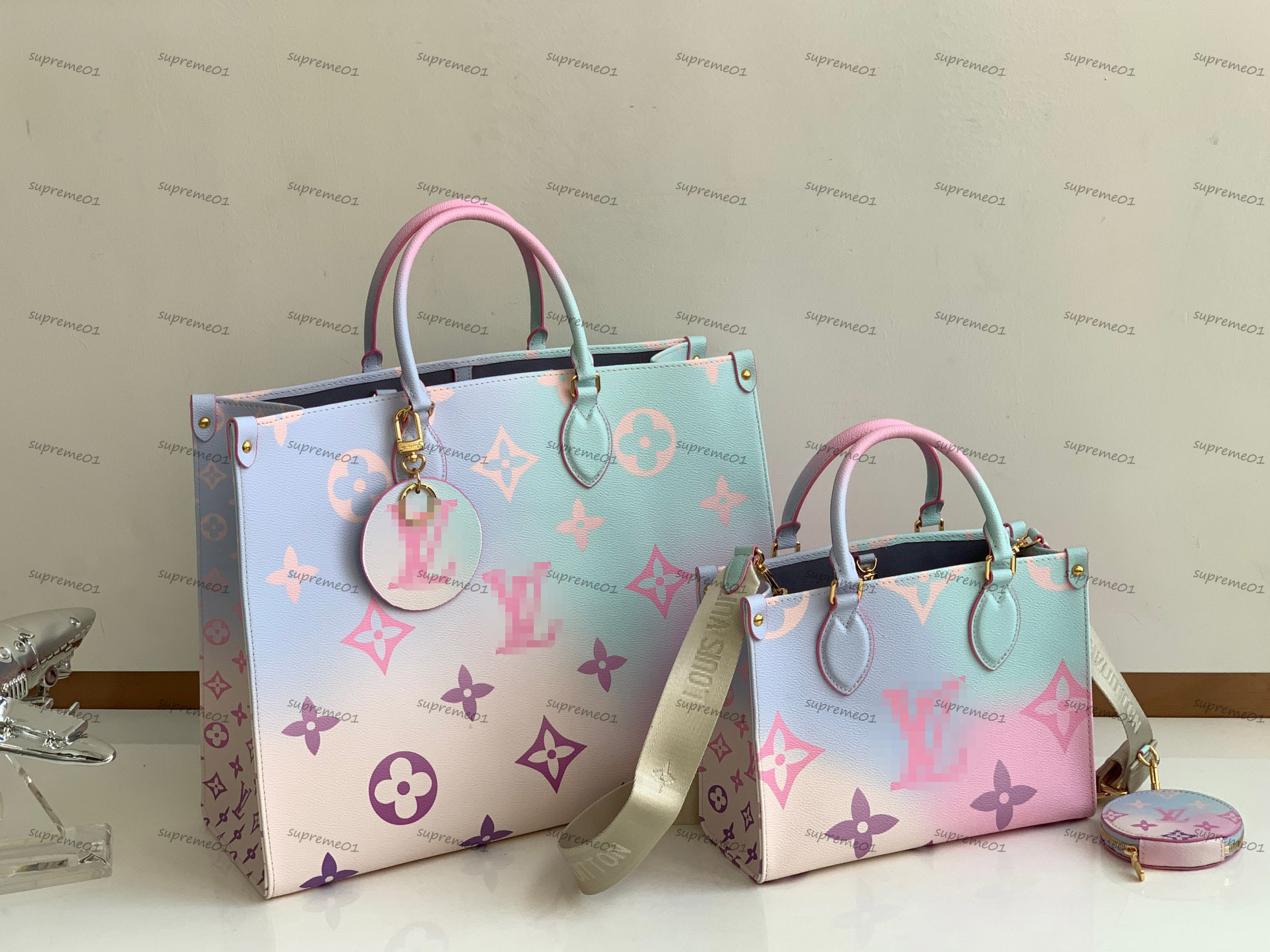 Sacs à bandouliers M46076 M59856 M20510 TOTE VÉLICATION DES MAINS CUIR VELO