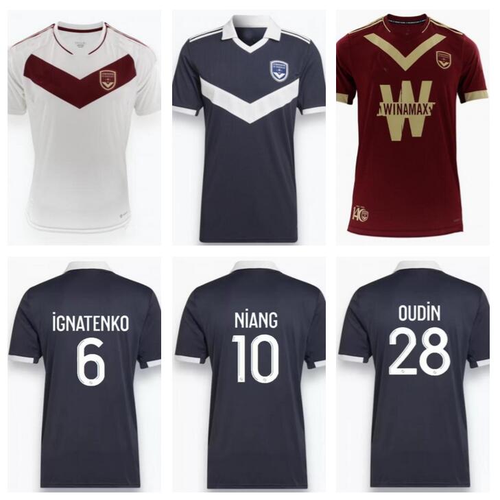 

22 23 Girondins de Bordeaux Soccer Jerseys 2022 2023 ADLI BRIAND OUDIN S.KALU T.BASIC Men Kids Kit top Thai quality uniform maillot de football Shirt, 140th