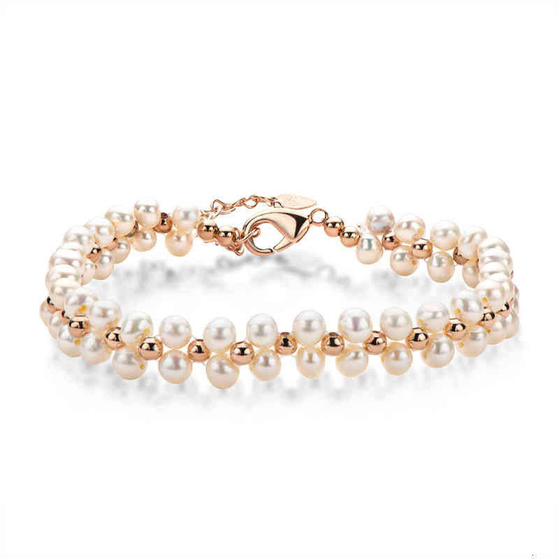 Bangle Designer Jewelry Lnngy Fashion 14k Gold Filled Charm Bracelet for Women Freshwater Pearl 925 Sterling Silver Twisted Elegant Gifts