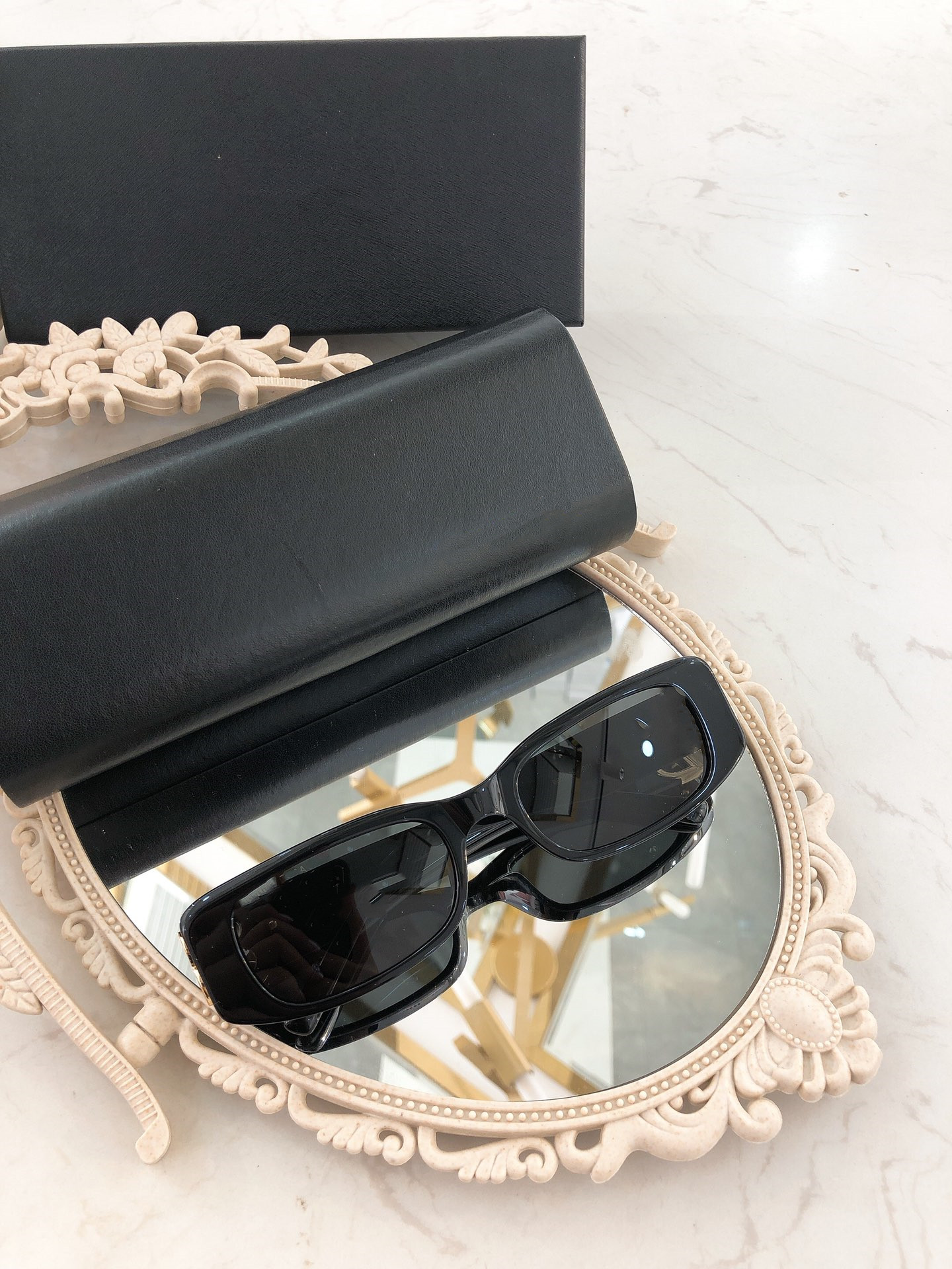 sunglasses for women Summer style Anti-Ultraviolet 4382 woman fashion designer vintage small Rectangle and square frame unisex sunglasses top qua