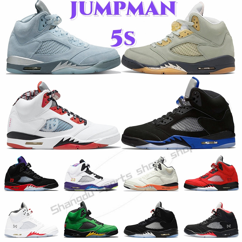 2022 JUMPMAN 5 Chaussures de basket-ball pour hommes A UNC 5s Expression Offs Concord White Khaled We The Bests Raging Bull Trainers Jade Horizon