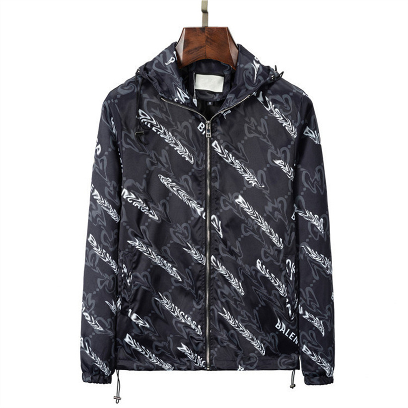 

Fashion Mens Designer Jacket Cap High quality Striped Slim Windbreaker sportswear Outerwear Wind Casual Plus Size Baseball Zipper Hoodies Jackets Coats M-3XL