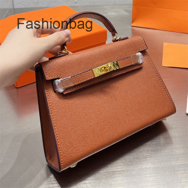 Leather High Shoulder Crossbody Designer Bags Handbags Bag Hermee Epsom Kellies Quality Women Messenger Handbag Lady Portable Tote KE9Ekellys