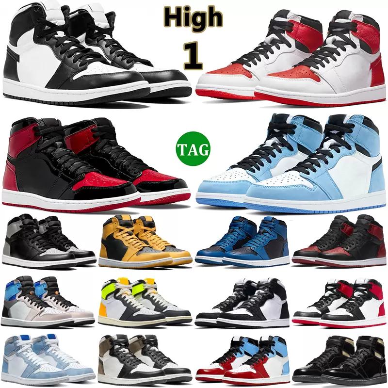 

patent basketball shoes 1s mens bred jumpman ones womens University Blue Hyper Royal Twist men Sneaker trainers Sports shoe