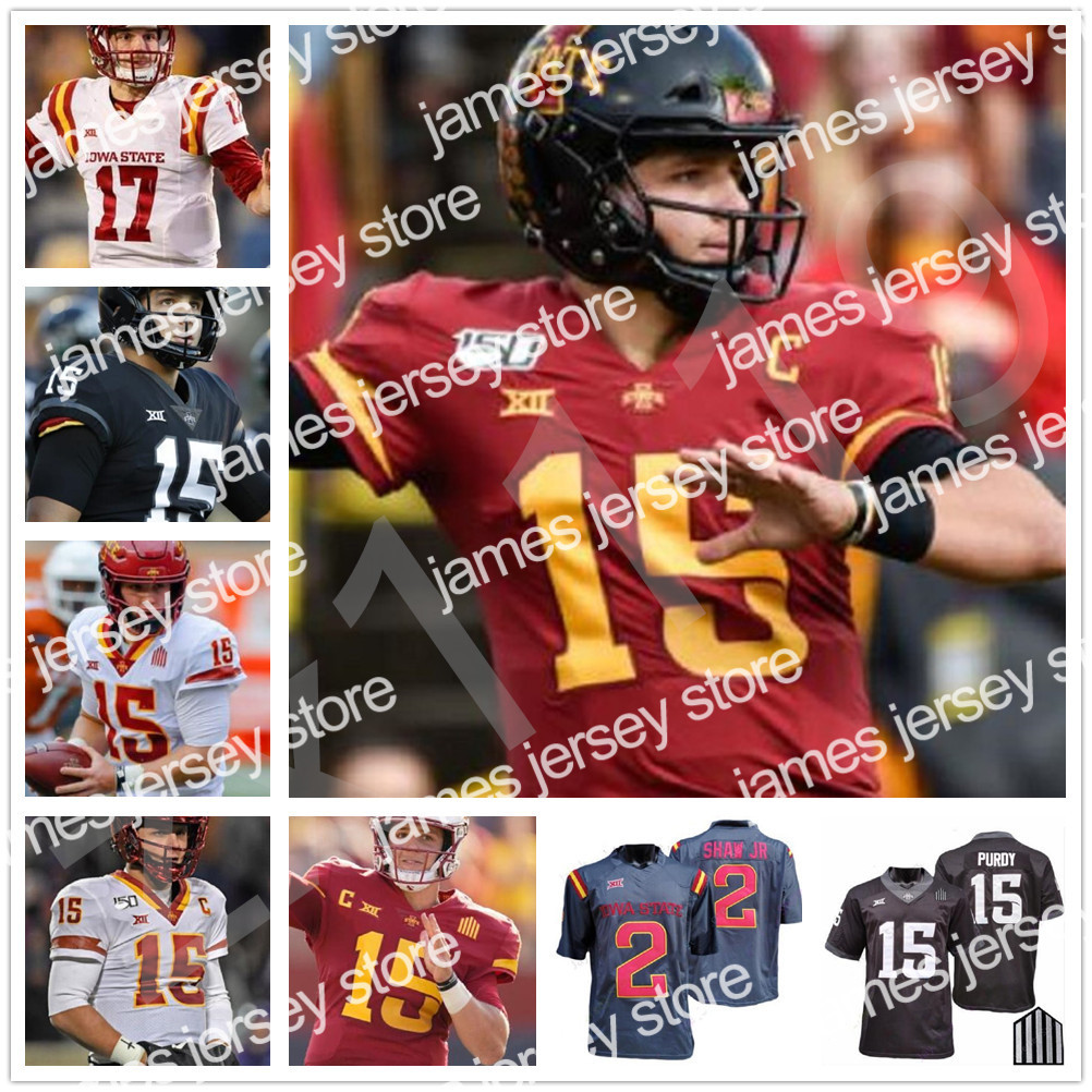 23 ISU Iowa State Cyclones College voetbalshirts Sheldon Croney Jr. Jersey Zeb Noland Joel Lanning Jacob Park Joseph Scates Custom Stitched