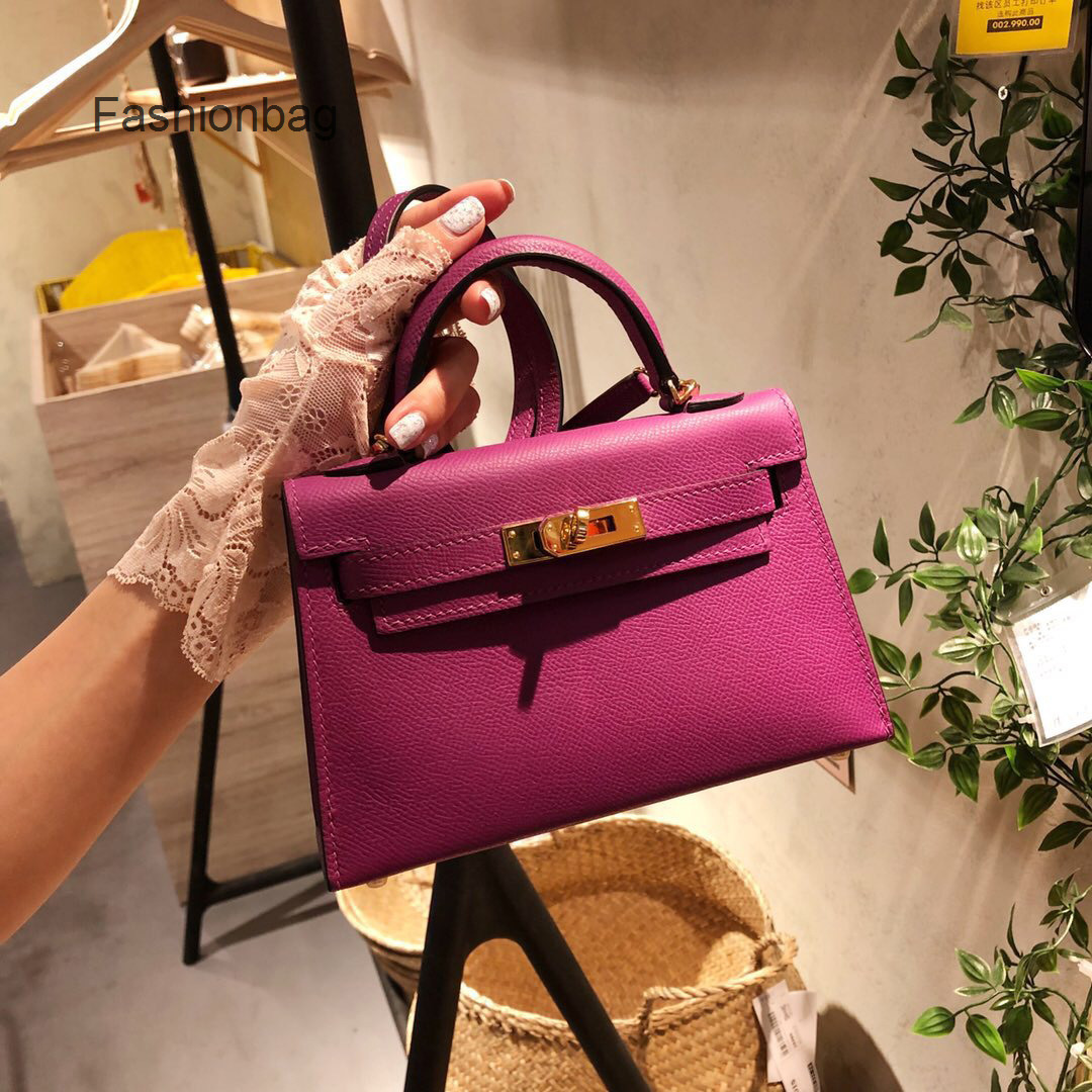 

Designer Hermee One Leather Crossbody Bag Handbags Shoulder Bags Cow Portable Kellies Women's Mini Women Top Quality FORUkellys, Red