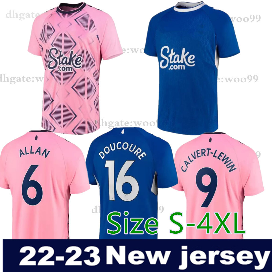 

S-4XL 2022 2023 Everton SHIRT Soccer Jerseys Calvert Lewin RICHARLISON KEANE Demarai Gray Doucoure TOWNSEND SIGURDSSON goalkeeper PICKFORD 22 23 Toffees Home