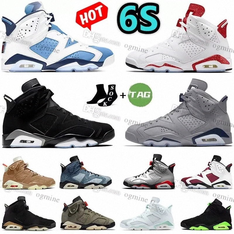

6s mens basketball shoes Mint cactus university blue 6 electric green Bordeaux Hare UNC Infrared White men woman sports jumpman sneakers shoe 36-47, Hello