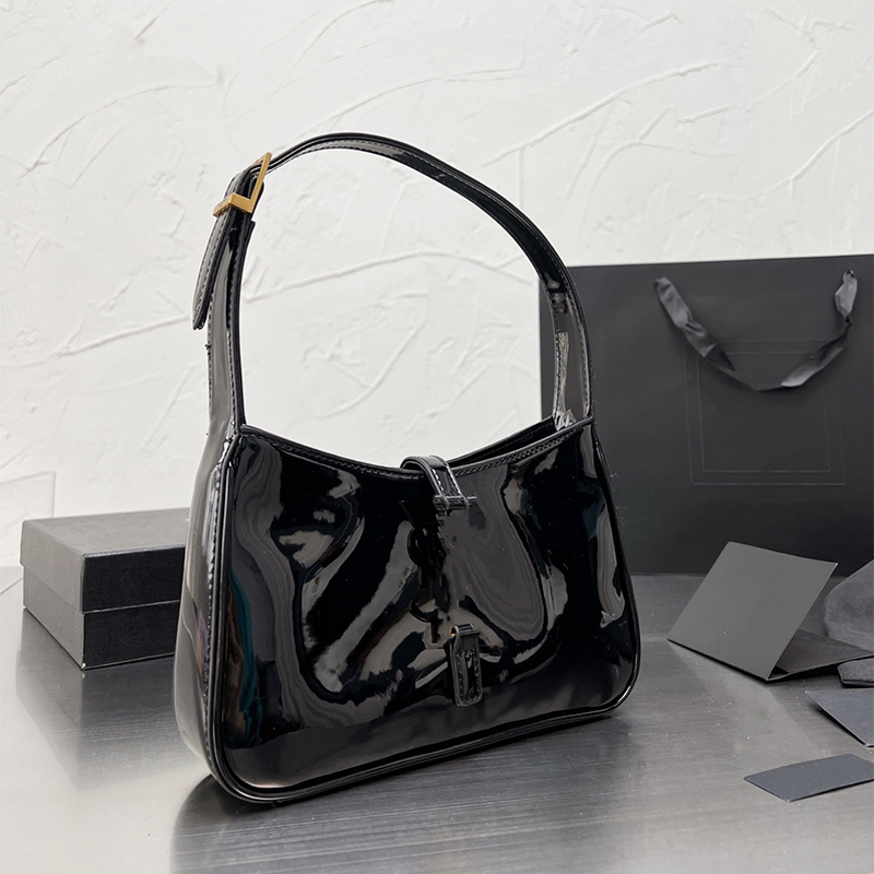 

2021 new underarm shoulder bags famous luxury patent leather women's designer bag diagonal cross Bag high quality totes wallet channel the tote handbag purse, Black