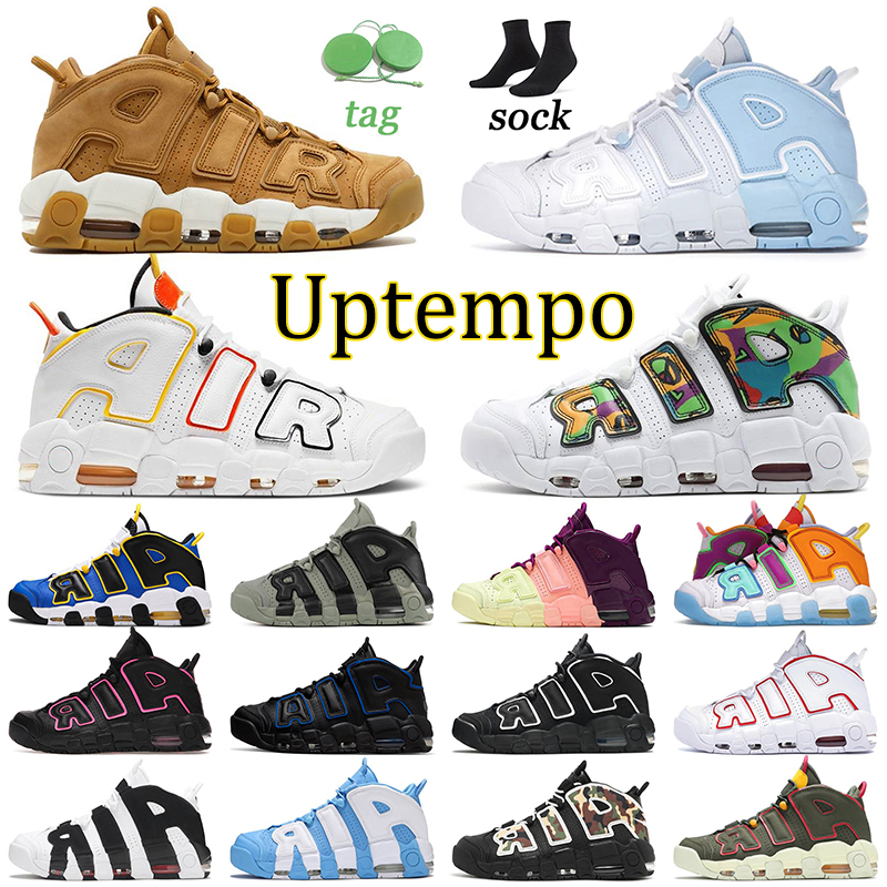 

Original More Uptempos QS Basketball Shoes For Mens Black University Blue UNC Dark Stucco White Cargo Khaki Men Women Trainers 96 Designer Sports Sneakers, A10 36-45
