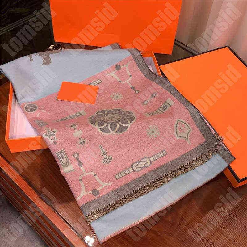 bai cheng Luxury Designer Scarf For Women Men Fashion Silk Scarf Brand Wool Scarves High Quality Winter Warm Shawl Ladies Pashmina 4 Colors 22841