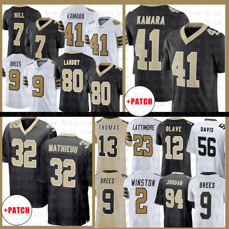 

41 Alvin Kamara Jarvis Landry 2022 Football Jersey Jameis Winston Tyrann Mathieu Marshon Lattimore Chris Olave Demario Davis Payton Turner Cesar Ruiz Pete Penning, Patch+women size s-xxl(st)