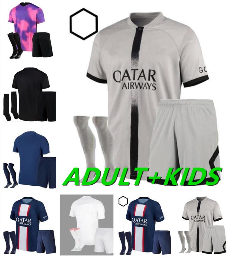 

2022 2023 psgs MBAPPE WIJNALDUM SERGIO RAMOS Soccer Jerseys 22 23 HAKIMI MARQUINHOS ICARDI KIMPEMBE DI MARIA WIJNALDUM HAKIMI de football kit shirt Men kids