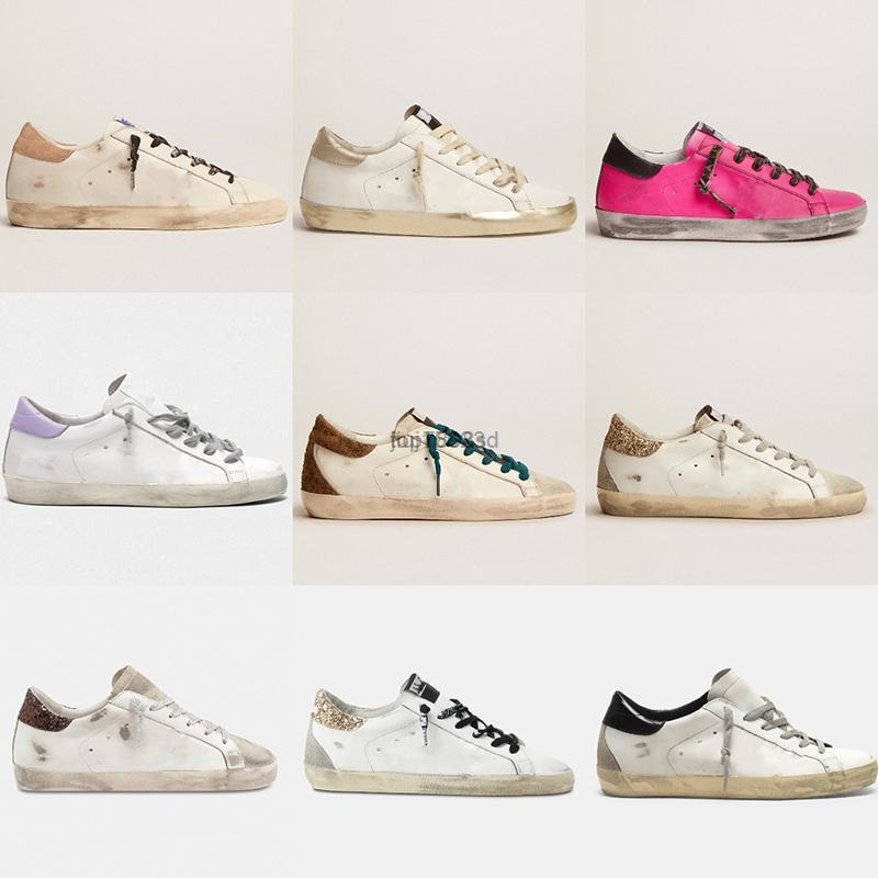 

2022 Designer Shoes sandal Popularity Super Star Women Sneakers Golden basket Shoe Sequin Classic White Do-old Dirty golden/gooses/sneakers, Star26 leopard star