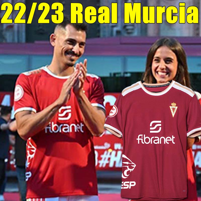

22/23 Real Murcia ARMANDO J.SAURA Soccer Jerseys ALBERTO DANI GARCIA Home Pedro Leon Fedor Andres Carrasco Football Shirts Short Sleeve Uniforms, Muxiya 22-23 home