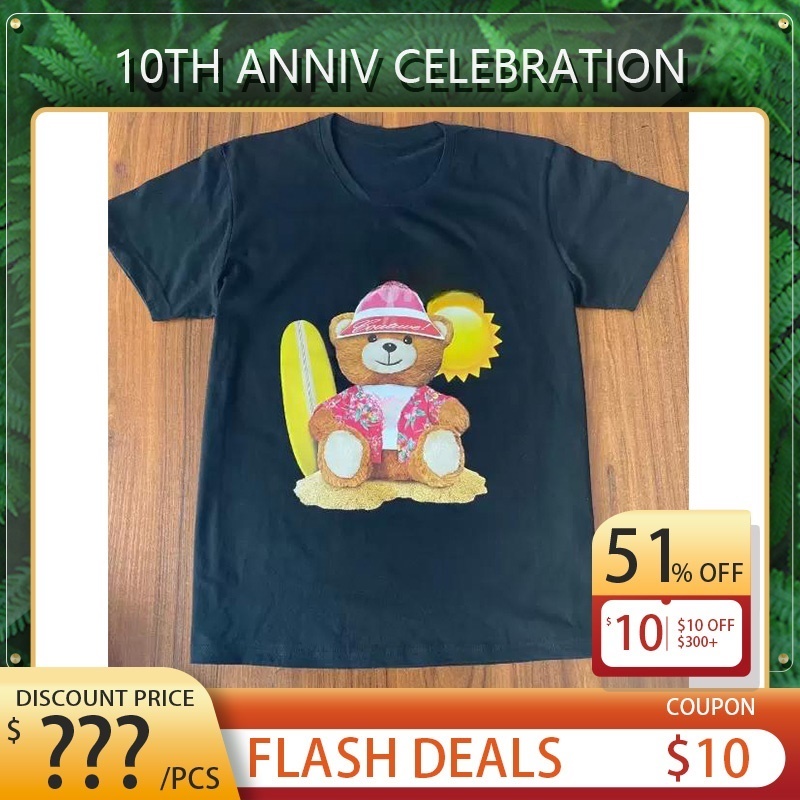 

Bear print Designer Men's T-Shirts Casual Man Womens Short Sleeves Luxury Brand, Customize