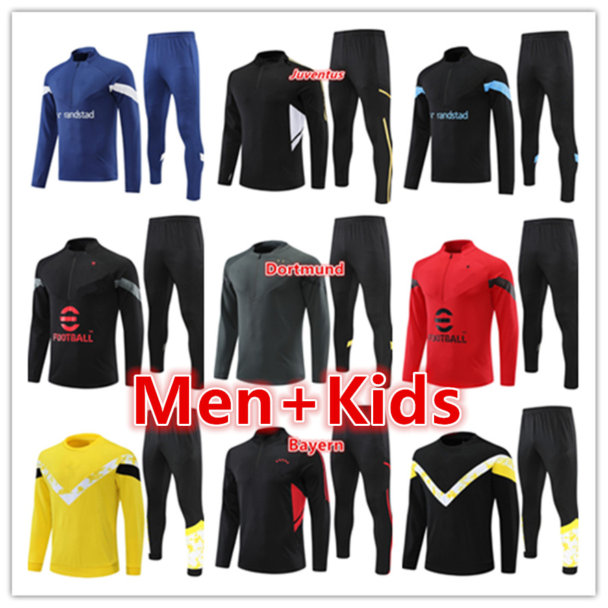 

mens football tracksuits training suit jerseys jacket sets 2022 2023 men kids soccer tracksuit set jogging kits chandal survetement