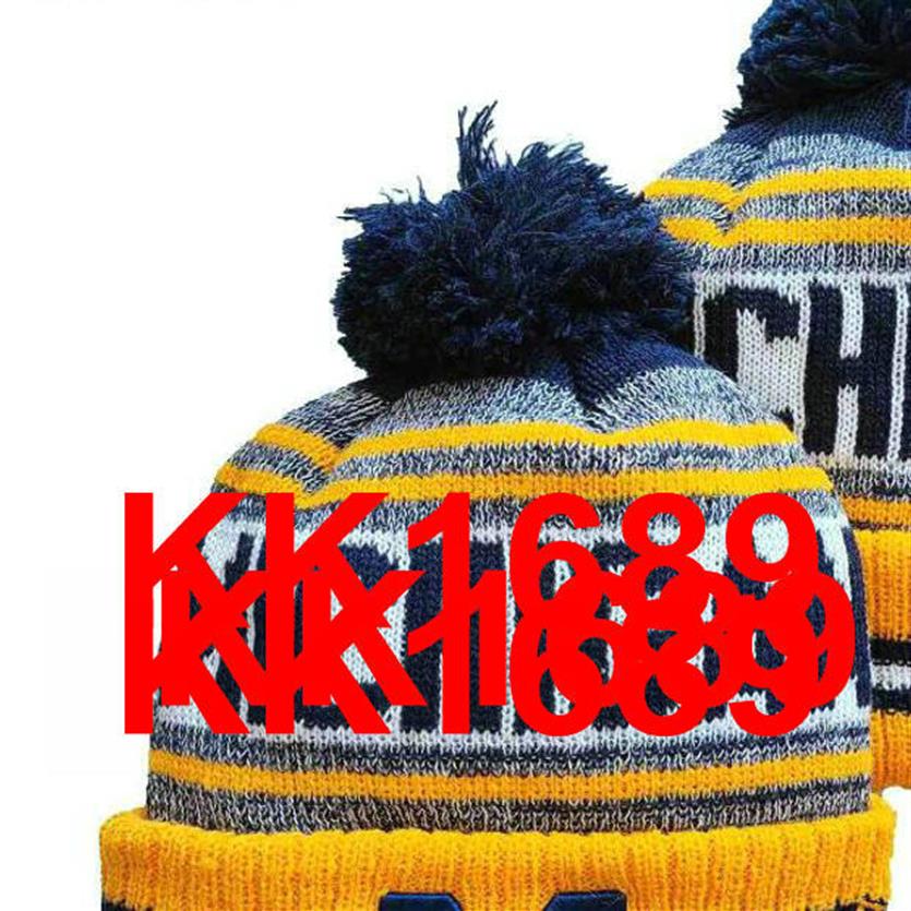 

Michigan Wolverines Knitted Beanie Cap Wool Warm Sport Striped Sideline USA College Cuffed Pom Beanie Hats Men Women Bonnet Beanie278V, 18