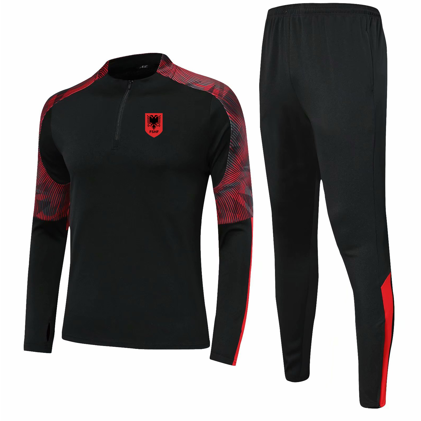 

Albania FC Kids Size 4XS to 2Xl Running Tracksuits Sets Men Outdoor football Suits Home Kits Jackets Pant Sportswear Soccer Hiking Training Suit, No 2