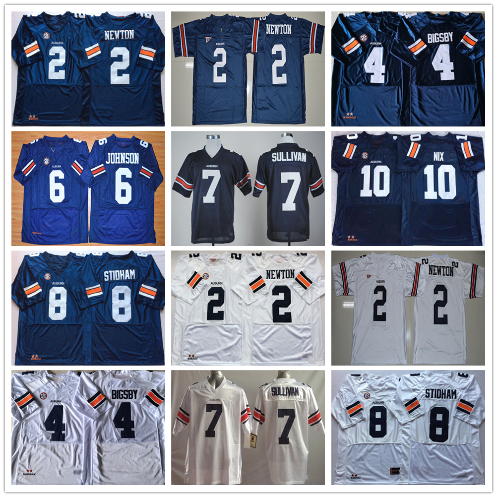 

NCAA Auburn Tigers College Football Jersey 2 Cam Newton 4 Tank Bigsby 6 Jeremy Johnson 7 Pat Sullivan 8 Jarrett Stidham 10 Bo Nix, As picture