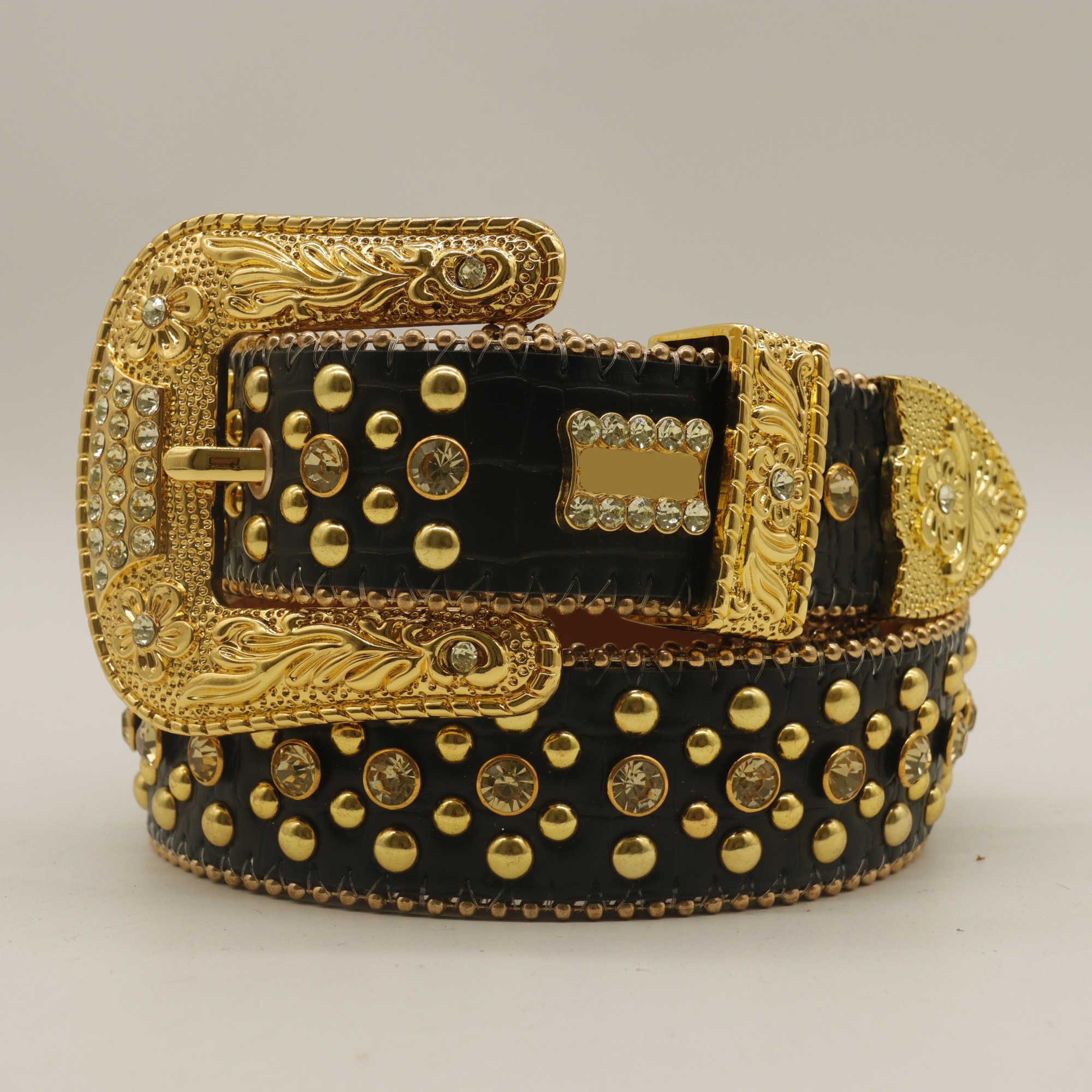 

Women Rhinestone Belt Bb Belts Silver Shiny Diamond Simon Fashion Crystal Ladies Waist Belt for Jeans, Yellow