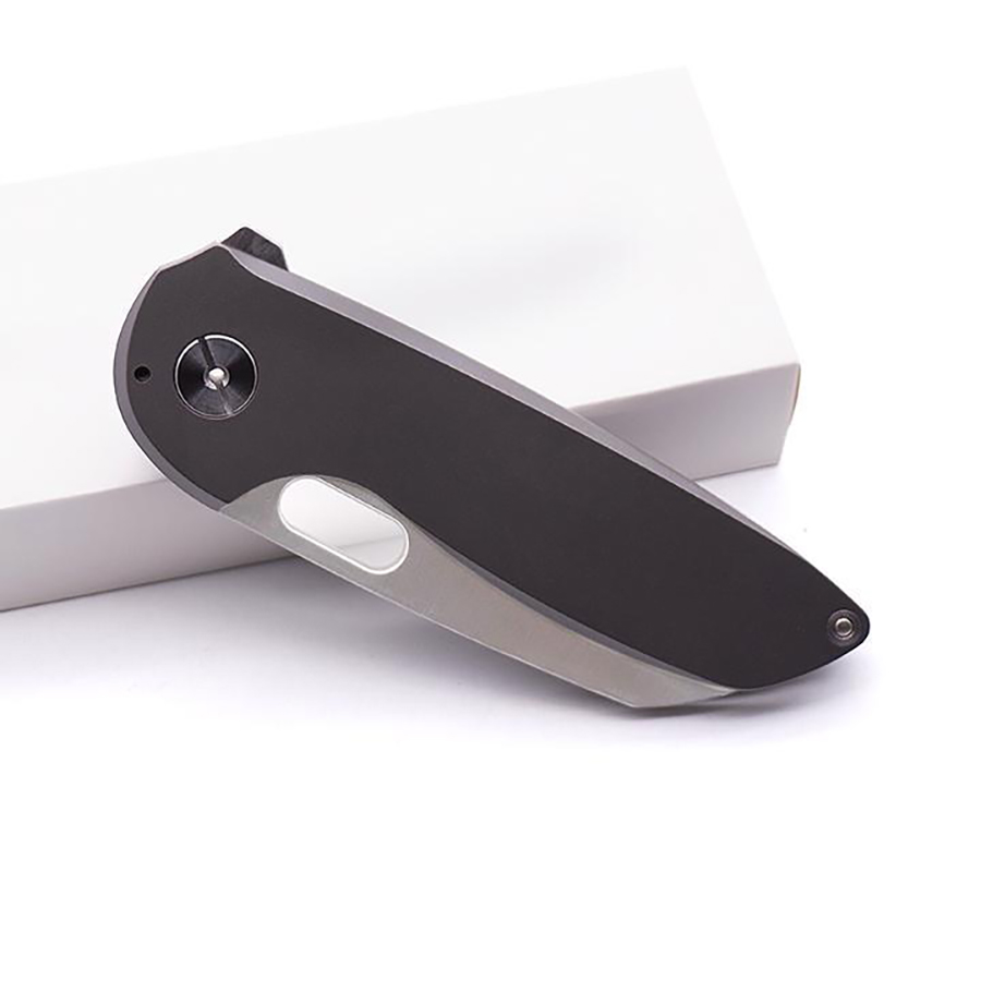 

High Quality Shepherd Pocket Folding Knife Satin Blade Sand Blasting Titanium Handle Tactical Survival Knives Outdoor Hunting Knife